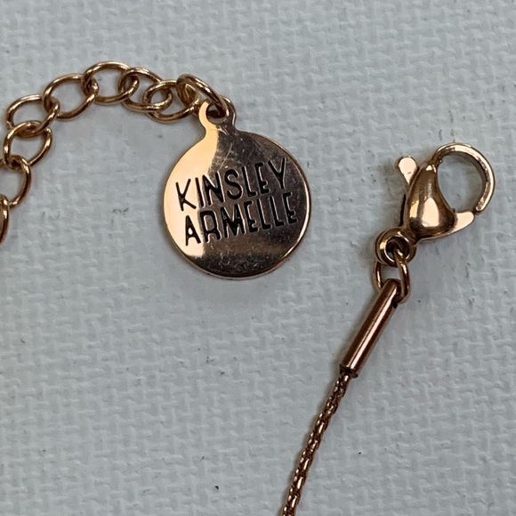 Kinsley Armelle Rose Gold Charlotte Necklace Hammered Disc Necklace RETIRED - Picture 11 of 13